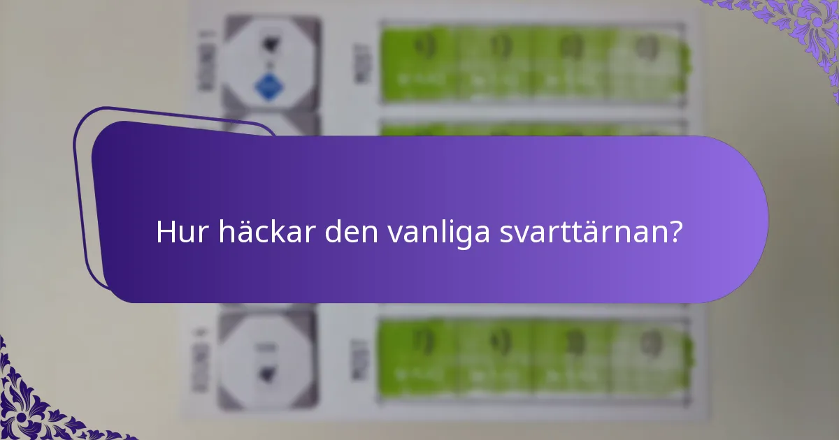 Var brukar den vanliga svarttärnan vistas?