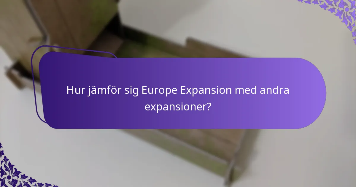 Vilka unika kort introduceras i Europe Expansion?