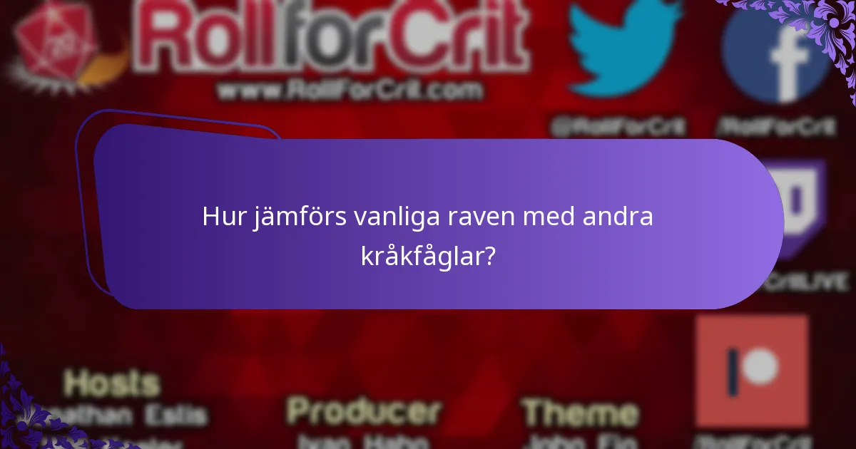 Var lever den vanliga raven?