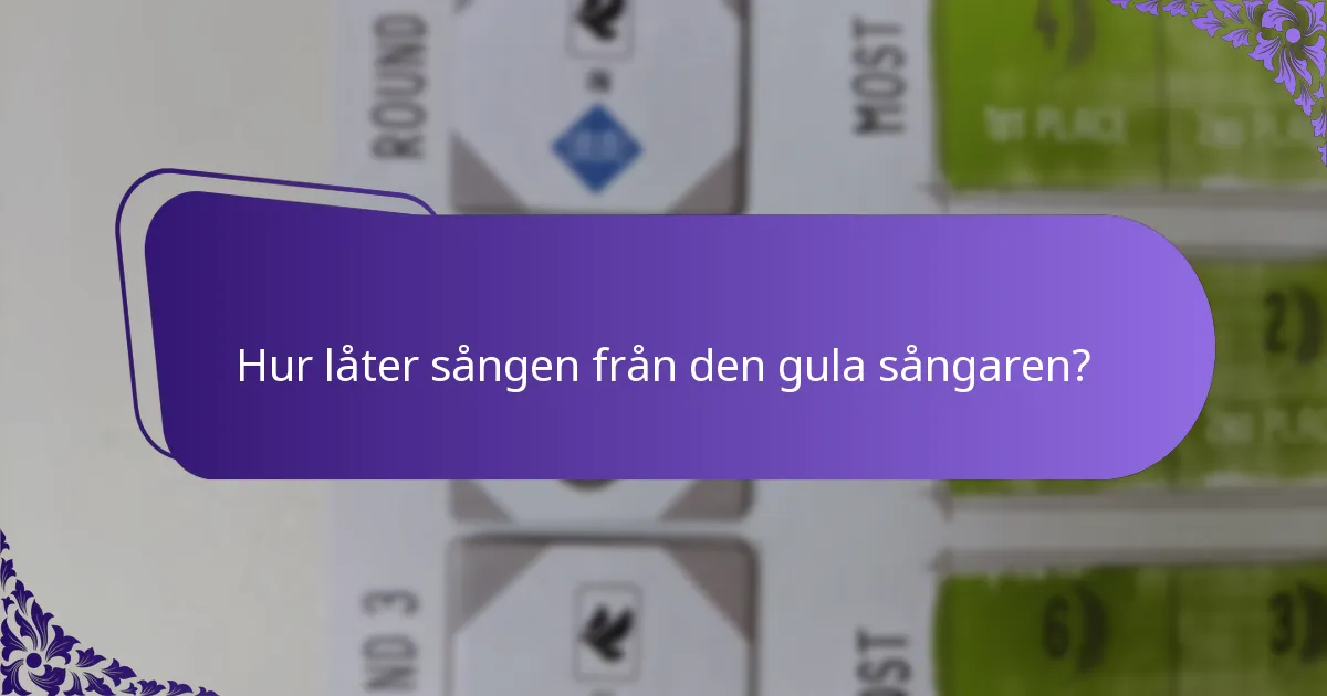 Vilken typ av livsmiljö föredrar den gula sångaren?