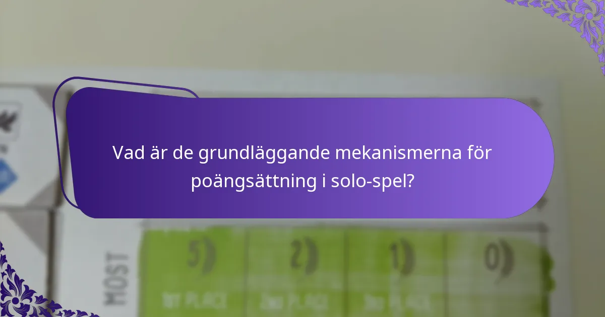 Vilka variationer finns det i poängsystem för solo-spel?