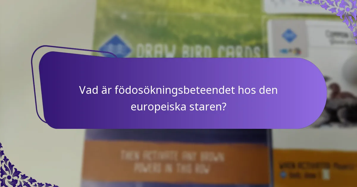 Var brukar den europeiska staren leva?