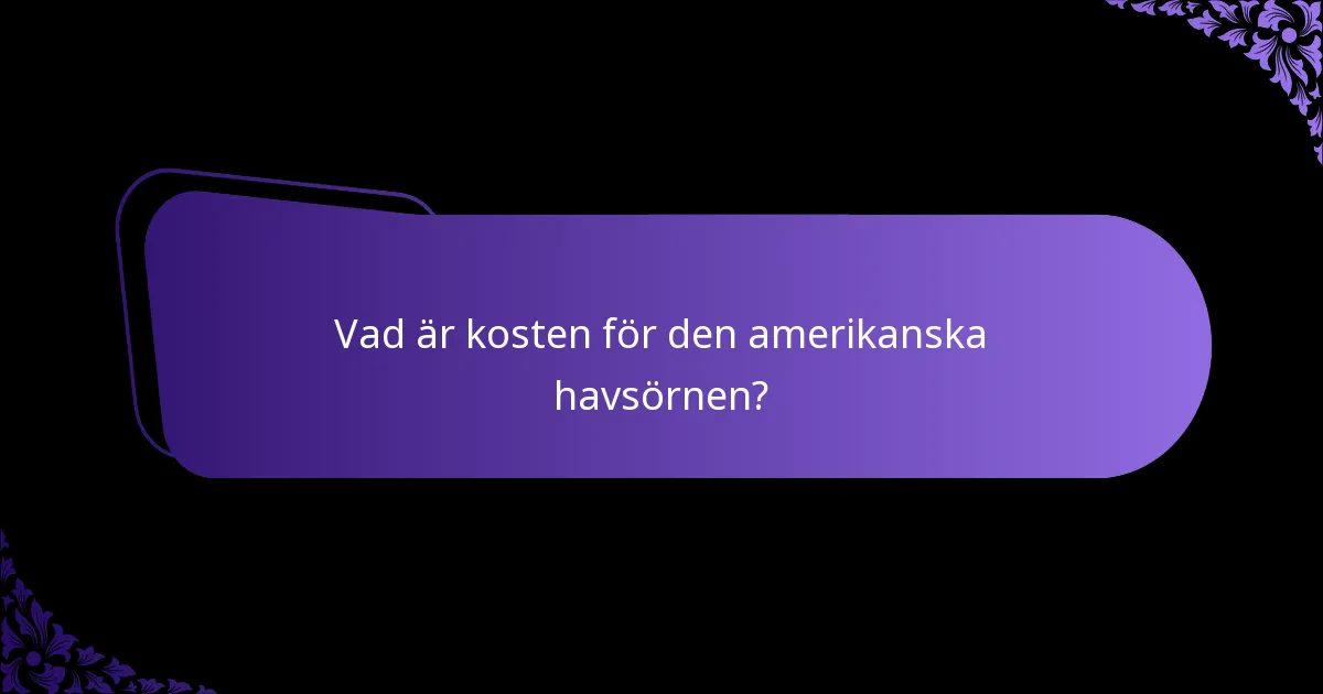 Vad är bevarande status och hot mot den amerikanska havsörnen?