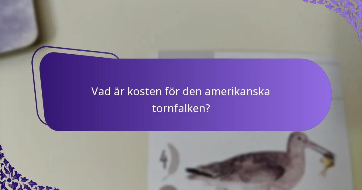 Vad är kosten för den amerikanska tornfalken?