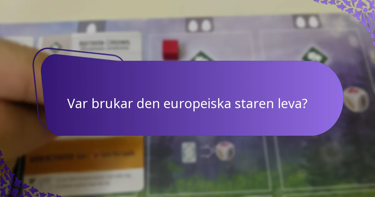 Vilka ekologiska effekter har den europeiska staren?