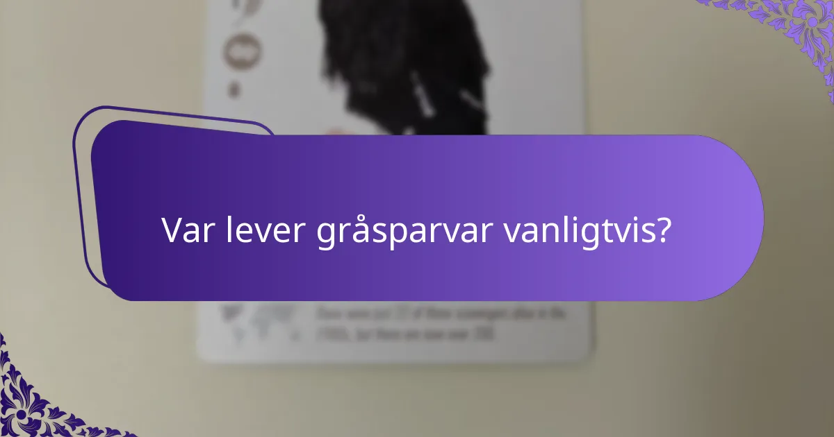 Hur påverkar sociala beteenden gråsparvspopulationer?