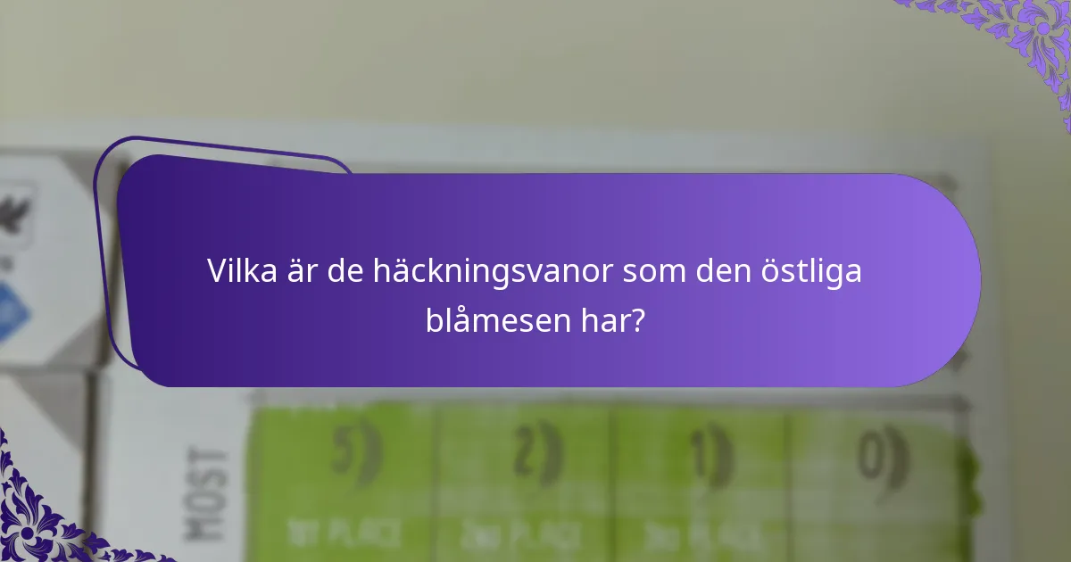 Hur varierar häckningsvanorna mellan olika regioner?